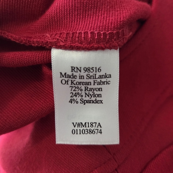 Coldwater Creek Red Asymmetrical Dress Size 14 - Picture 6 of 6